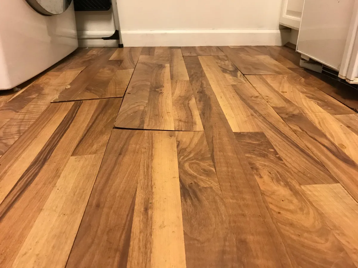 Damaged or separating LVP floor