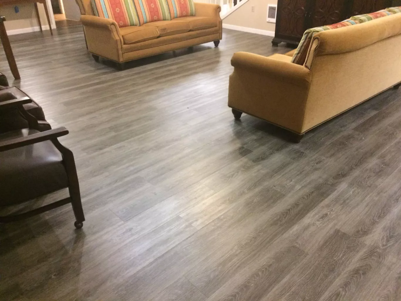 Living room LVP flooring